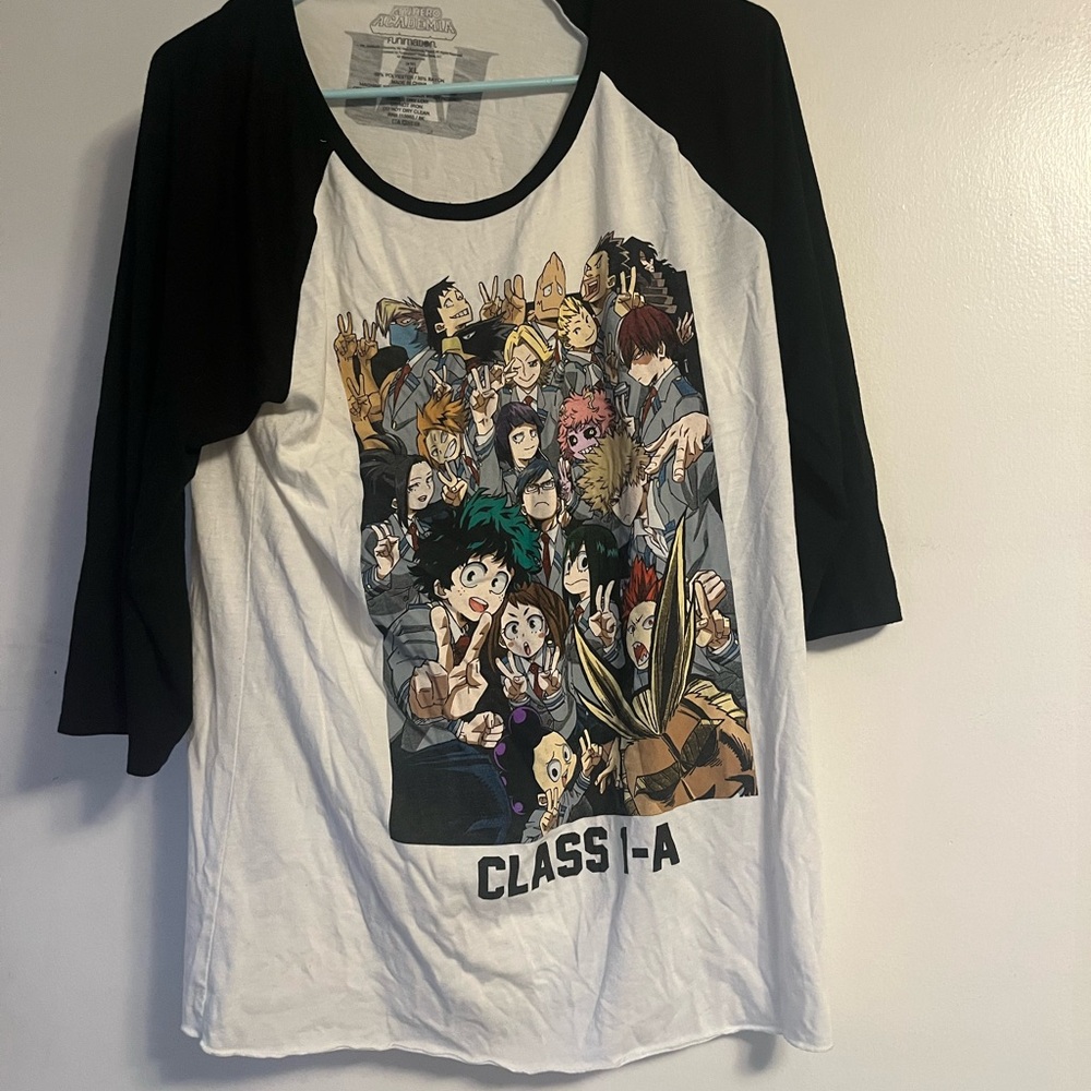 My hero academia baseball tee